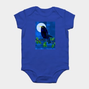 Blackbird at Night Baby Bodysuit